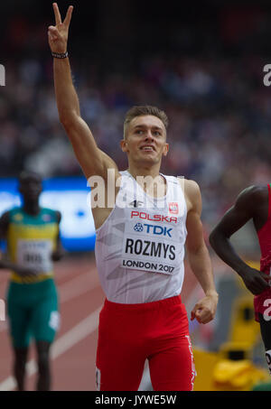 5 August 2017, London Stadium, East London, England; IAAF World Championships, Day2;   Michal Rozmys 4nd series of 800 men Stock Photo