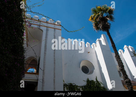 Spain: architectural details of the Alcazar of Seville, the famous royal palace, one of the most outstanding examples of mudejar architecture Stock Photo