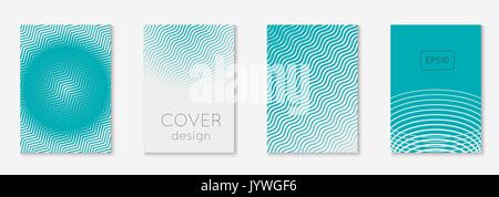 Minimal trendy covers. Vector halftone gradients. Geometric future template for flyer, poster, brochure and invitation. Minimalistic colorful cover. S Stock Vector