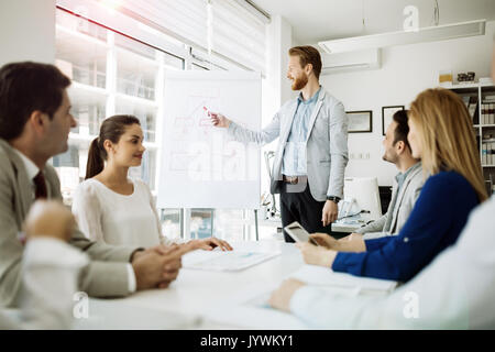 Presentation and training in business office Stock Photo