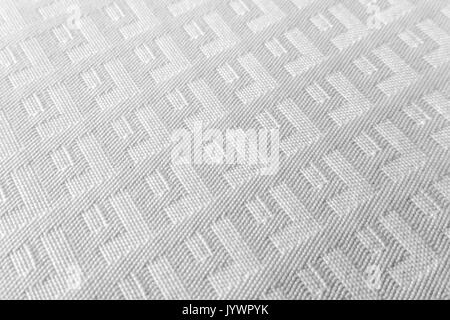 Close up table cloth, abstract pattern, white on white Stock Photo