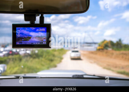 satelite navigation system in car Stock Photo