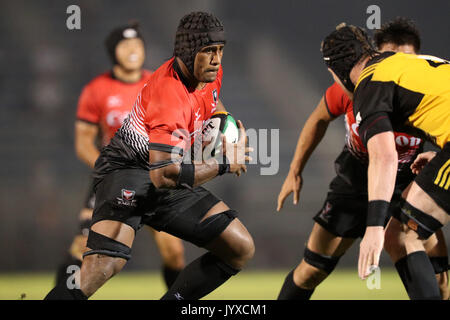 Tokyo, Japan. 18th Aug, 2017. Finau Tupa () Rugby : Japan Rugby Top League 2017-2018 match between Canon Eagles 5-32 Suntory Sungoliath at Prince Chichibu Memorial Stadium in Tokyo, Japan . Credit: Jun Tsukida/AFLO SPORT/Alamy Live News Stock Photo