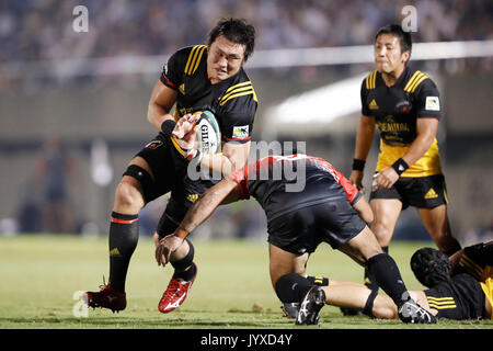 Tokyo, Japan. 18th Aug, 2017. Shinya Makabe () Rugby : Japan Rugby Top League 2017-2018 match between Canon Eagles 5-32 Suntory Sungoliath at Prince Chichibu Memorial Stadium, in Tokyo, Japan . Credit: Yusuke Nakanishi/AFLO SPORT/Alamy Live News Stock Photo