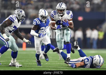 August 19, 2017: Dallas Cowboys running back Ezekiel Elliott #21 practices  before an NFL football game between the Indianapolis Colts and the Dallas  Cowboys at AT&T Stadium in Arlington, TX Dallas defeated