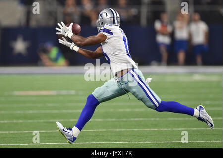 August 19, 2017: Dallas Cowboys running back Darren McFadden (20) is  tackled by Indianapolis Colts cornerback Tevin Mitchel (28) during an NFL  football game between the Indianapolis Colts and the Dallas Cowboys