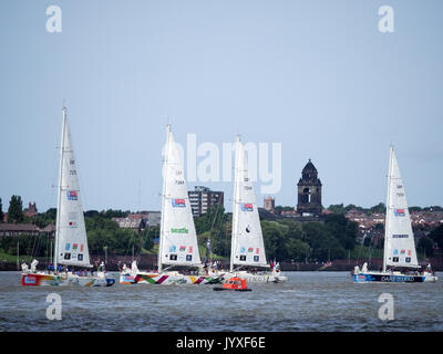 Liverpool, UK. 20th Aug, 2017. Clipper Round The World Yacht Race starts in Liverpool. Credit: ALAN EDWARDS/Alamy Live News Stock Photo