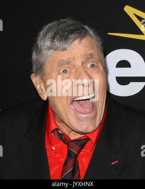 Los Angeles, CA, USA. 7th Dec, 2011. 20 August 2017 - Jerry Lewis, the brash slapstick comic who became a pop culture sensation in his partnership with Dean Martin and then transformed himself into an auteur filmmaker of such comedic classics as 'The Nutty Professor' and 'The Bellboy, ' has died in Las Vegas at the age of 91. For most of his career, Lewis was a complicated and sometimes polarizing figure. An undeniable comedic genius, he pursued a singular vision and commanded a rare amount of creative control over his work with Paramount Pictures and other studios. He legacy also inc Stock Photo