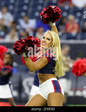 Cheerleaders Perform During Patriots - Texans Preseason Game