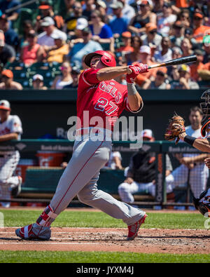 Baltimore, USA. 20th Aug, 2017. Baltimore Orioles shortstop Tim Beckham ...