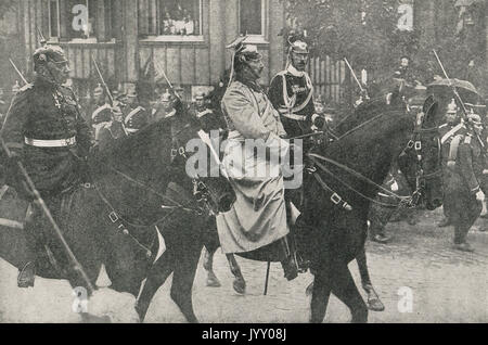 Kaiser Wilhelm going to the front, WW1 Stock Photo