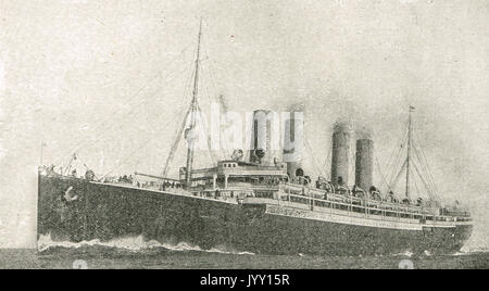 SS Kaiser Wilhelm der Grosse, sunk 1914, WW1 Stock Photo