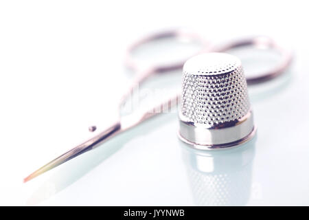 Sewing threads isolated on white background. Studio Shot Stock Photo
