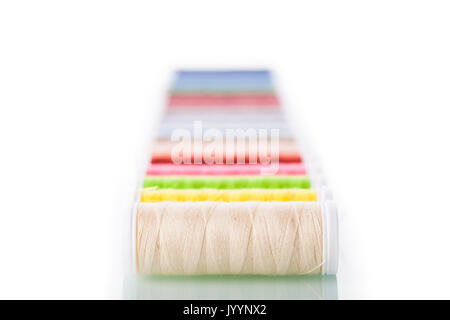 Sewing threads isolated on white background. Studio Shot Stock Photo