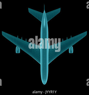 Airplane. Xray image Stock Photo