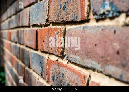 Brickwork or Brick Wall Textured Background In A Building Stock Photo