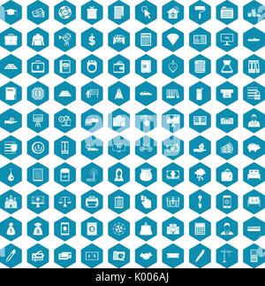 100 credit icons sapphirine violet Stock Vector