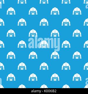 Firefighter jacket pattern seamless blue Stock Vector