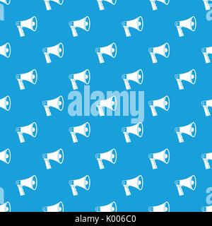 Loudspeaker pattern seamless blue Stock Vector