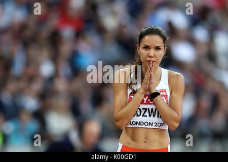 Joanna JOZWIK (Poland), competing in the 800m Women Heat 3 at the 2017, IAAF World Championships, Queen Elizabeth Olympic Park, Stratford, London, UK. Stock Photo