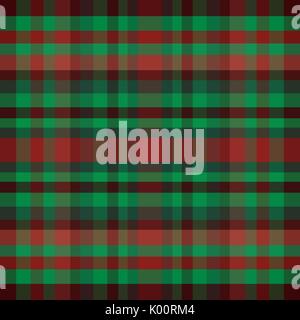 abstract vector tartan seamless - red and green Stock Vector