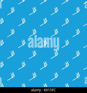 Match flame pattern seamless blue Stock Vector