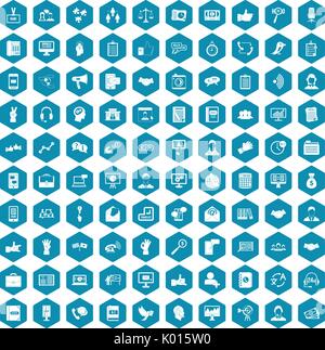 100 dialog icons sapphirine violet Stock Vector