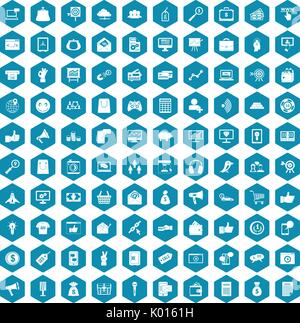 100 digital marketing icons sapphirine violet Stock Vector