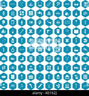 100 disabled healthcare icons sapphirine violet Stock Vector
