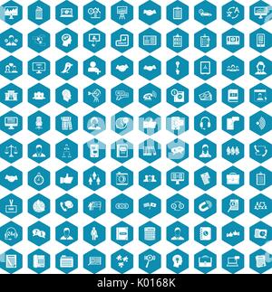 100 discussion icons sapphirine violet Stock Vector