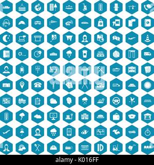 100 dispatcher icons sapphirine violet Stock Vector