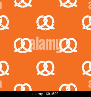 Pretzel pattern seamless Stock Vector