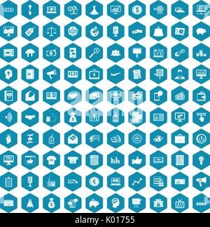 100 e-commerce icons sapphirine violet Stock Vector