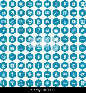 100 economy icons sapphirine violet Stock Vector