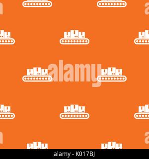 Belt conveyor with load pattern seamless Stock Vector