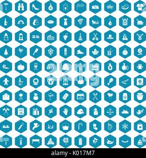 100 family tradition icons sapphirine violet Stock Vector