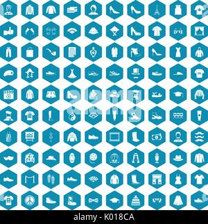 100 fashion icons sapphirine violet Stock Vector