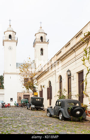 Basílica of the holy sacrament or Matriz church, Colonia del Sacramento, Uruguay. UNESCO world heritage site Stock Photo