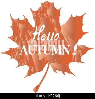 vector illustration of hello autumn background Stock Vector