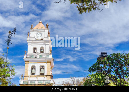 View on Sucre Metropolitan Cathedral - Sucre Bolivia Stock Photo