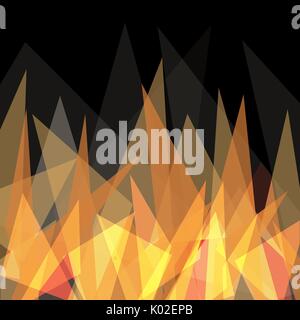 Abstract flame triangle geometric design. Stock Vector