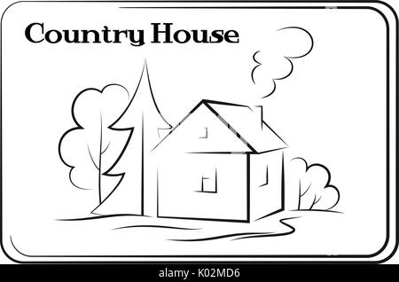 Country House, Pictogram Stock Vector