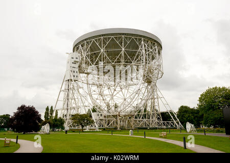 The Jodrell Bank Observatory radio telescope in Cheshire, England, which is part of the Astrophysics Dept at the University of Manchester.