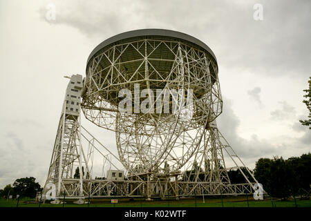 The Jodrell Bank Observatory radio telescope in Cheshire, England, which is part of the Astrophysics Dept at the University of Manchester.