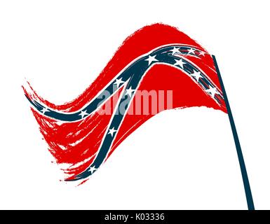 Stylized Confederation flag on white background. illustration Stock Vector