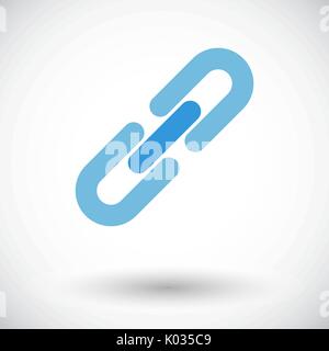 Link. Single flat icon on white background. Vector illustration. Stock Vector