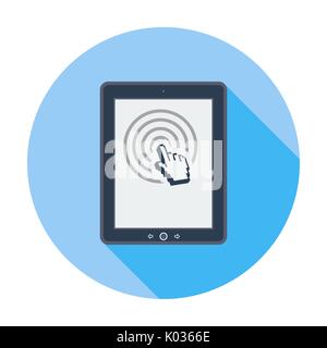 Tablet PC. Single flat color icon. Vector illustration. Stock Vector