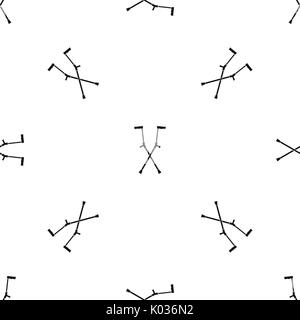 Other crutches pattern seamless black Stock Vector