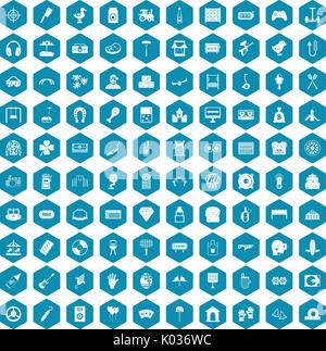 100 entertainment icons sapphirine violet Stock Vector