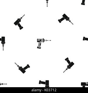 Medical drill pattern seamless black Stock Vector
